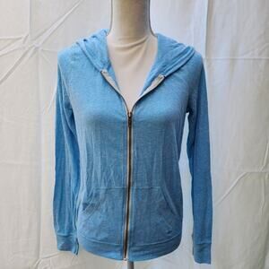 American Eagle blue hoodie size large fitted junior girls